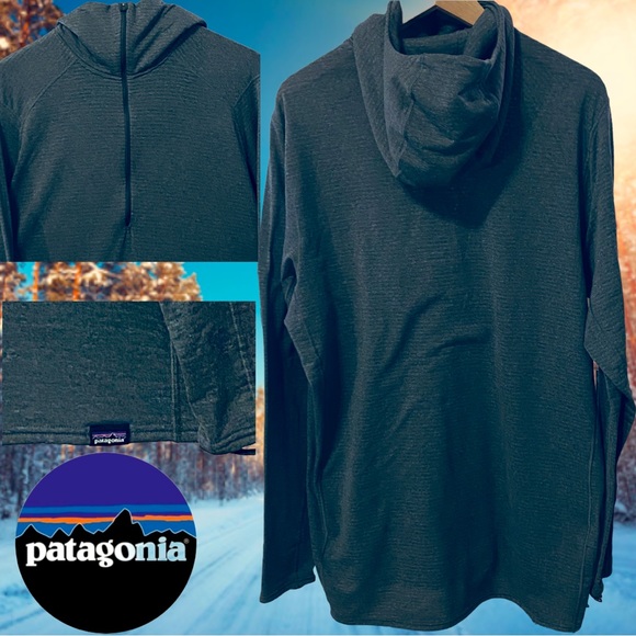 PATAGONIA CAPILENE THERMAL WEIGHT 1/2 ZIP PULLOVER FORGE GRAY HOODY. - Picture 3 of 12